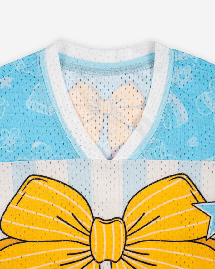 All-over Print Kid and Youth Drop Shoulder Mesh Football Jersey