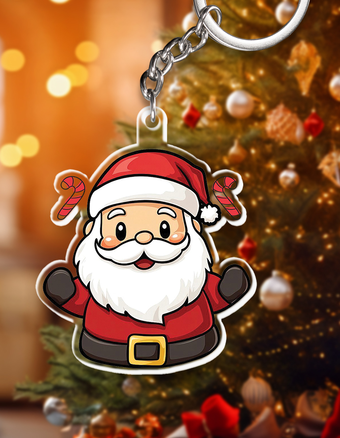 Custom shape Clear 1-side Printed Keychain (Made in US)