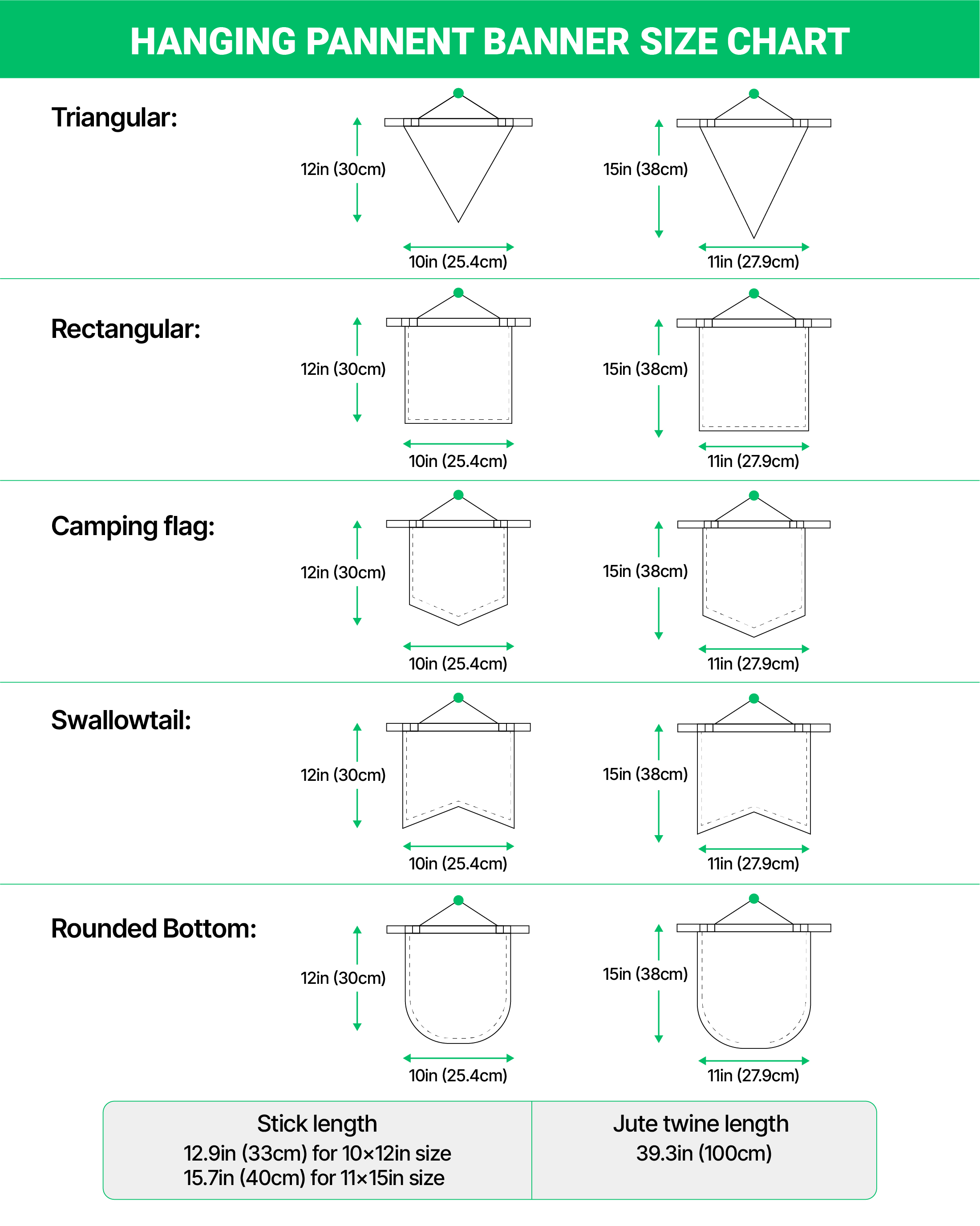 Hanging Pennant Banner 