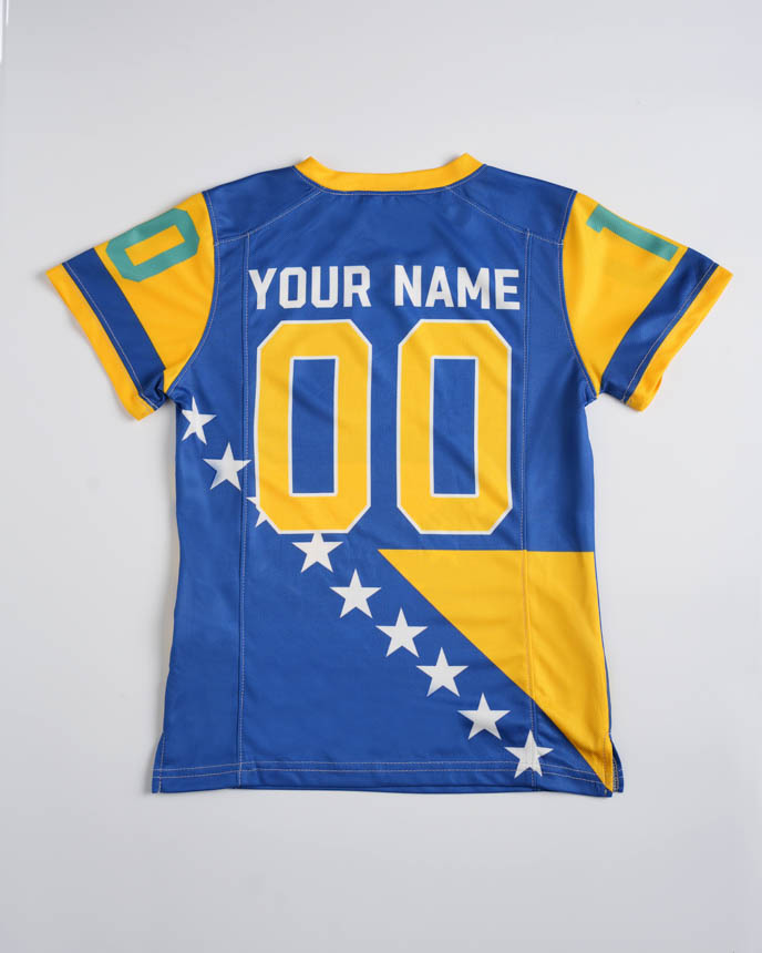 All-over Print Kid And Youth V-Neck Short Sleeve Jersey