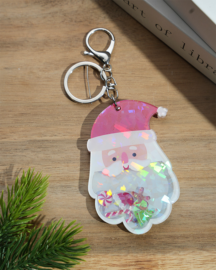 Custom Shape Hologram Shaker Keychain