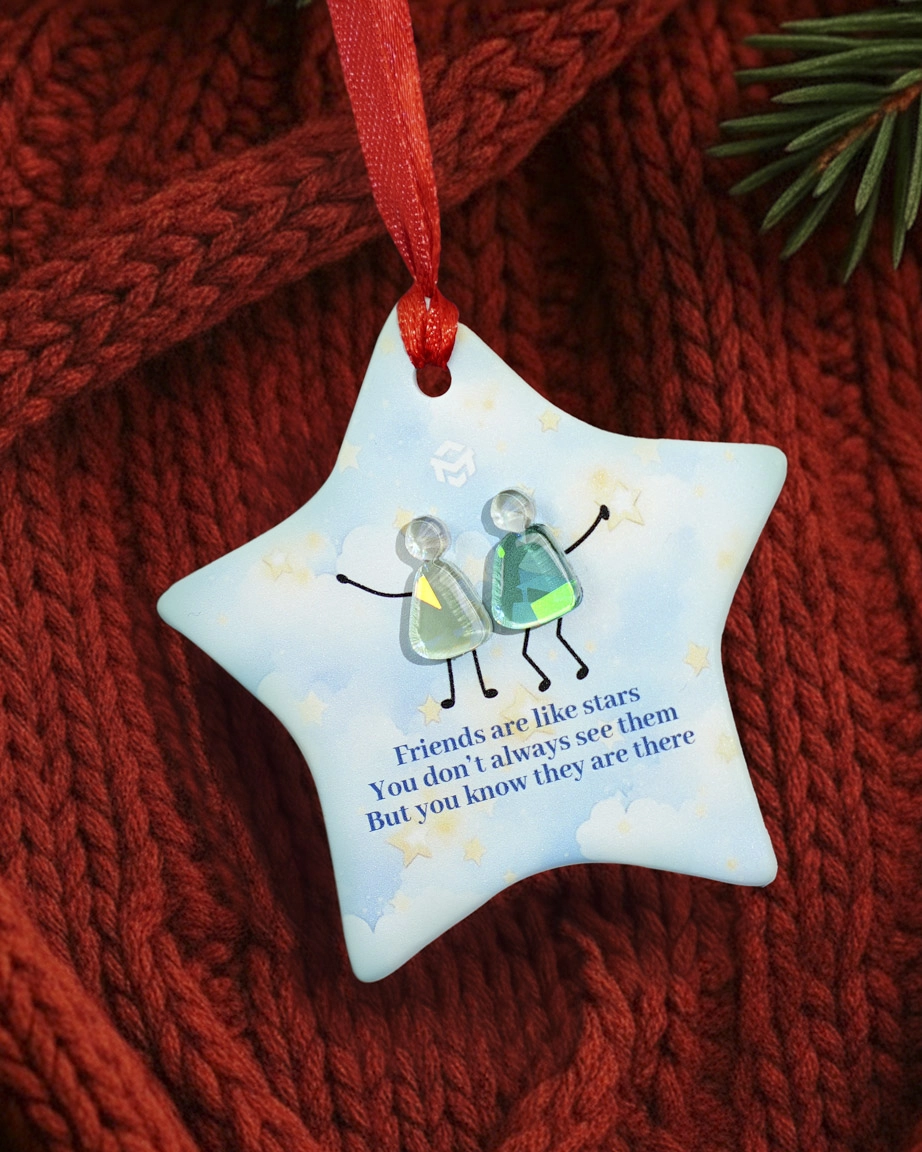 Ceramic and Hologram Ornament