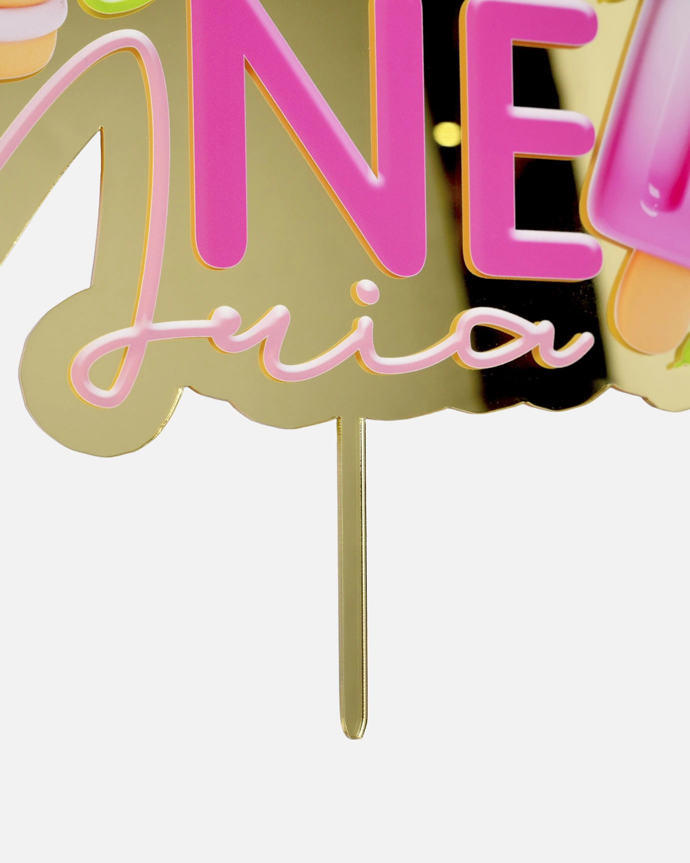 Custom Shape Acrylic Mirror Cake Topper