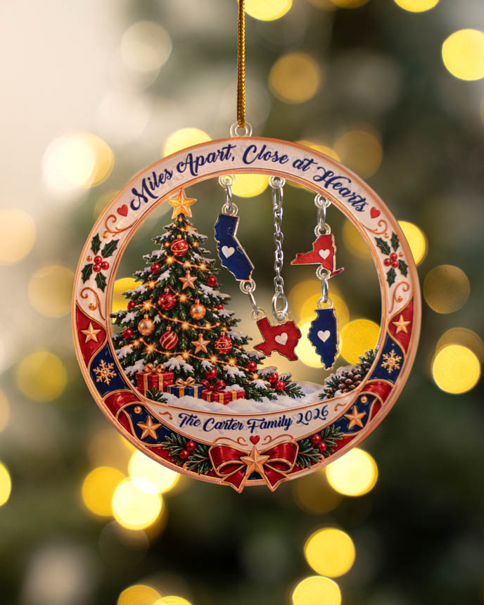 Custom Shape Acrylic Ornament With Multiple Charms