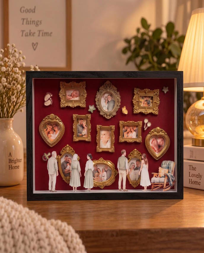 Custom Shape Acrylic And Photo Museum Frame Box