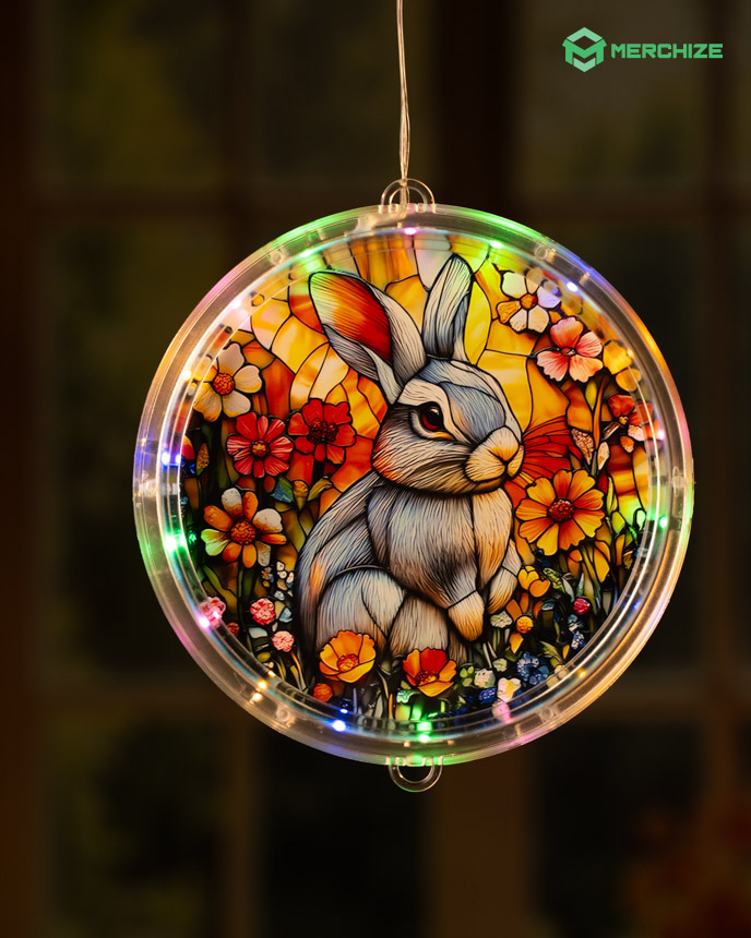 Acrylic LED Hanging Light Lamp (Circle Frame)