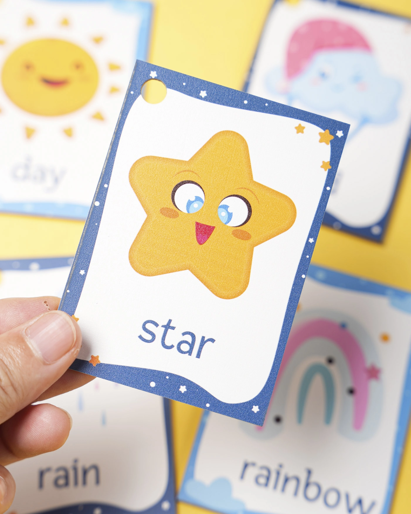 Custom Shape Wood Flash Card
