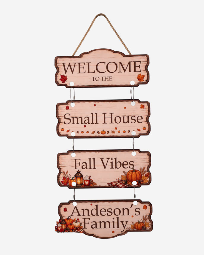 Custom Shape Wood Multi Tier Sign