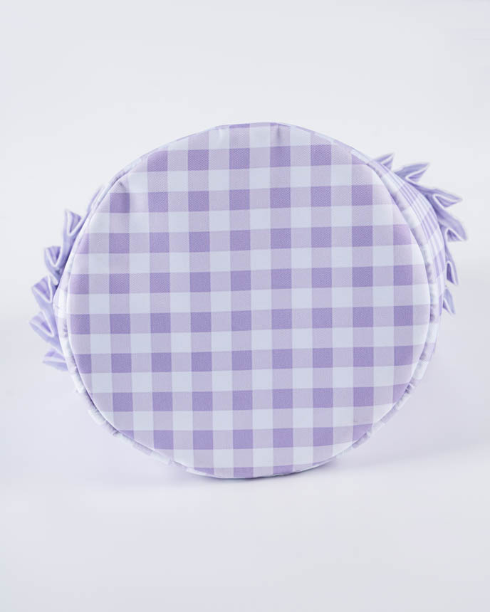 3D Puff Embroidered Ruffle Basket