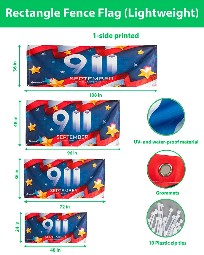 Rectangle Fence Flag (Lightweight)
