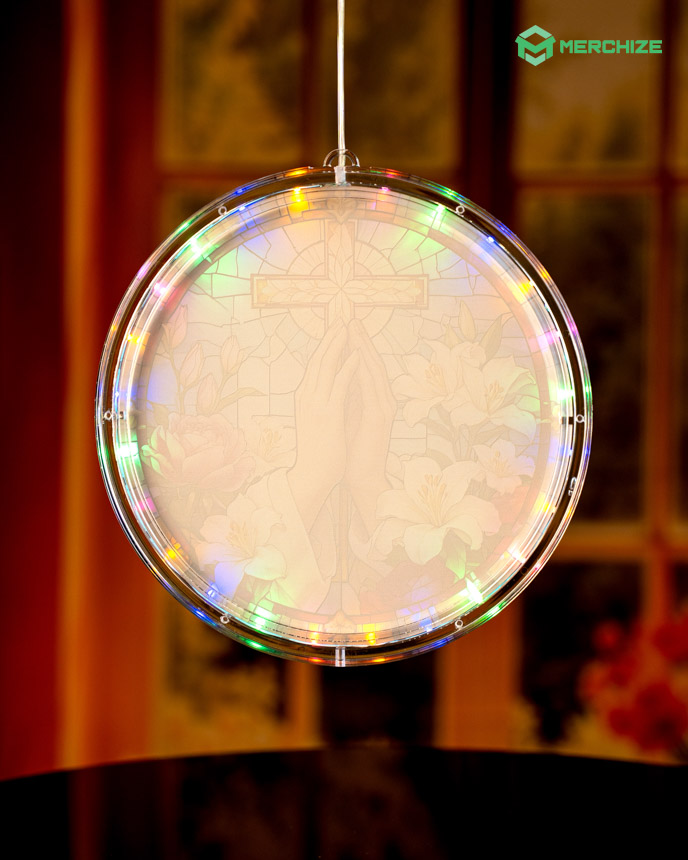 Acrylic LED Hanging Light Lamp (Circle Frame)
