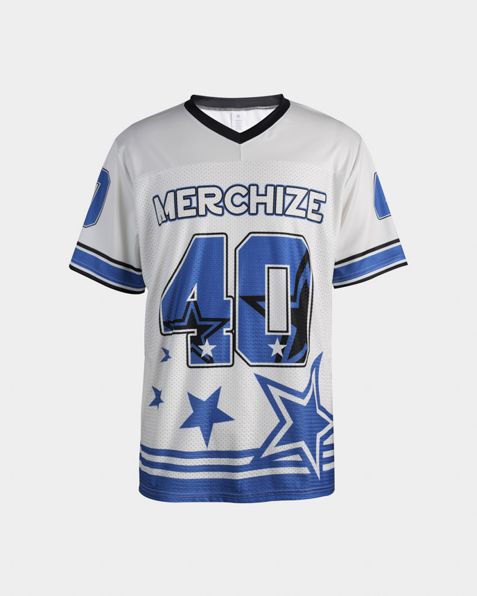 All-over Print Men's Hybrid Mesh V-neck Short Sleeve Jersey With Name Patch