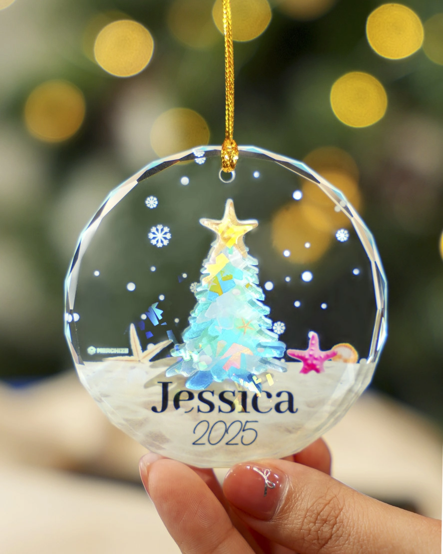 Glass and Hologram Ornament