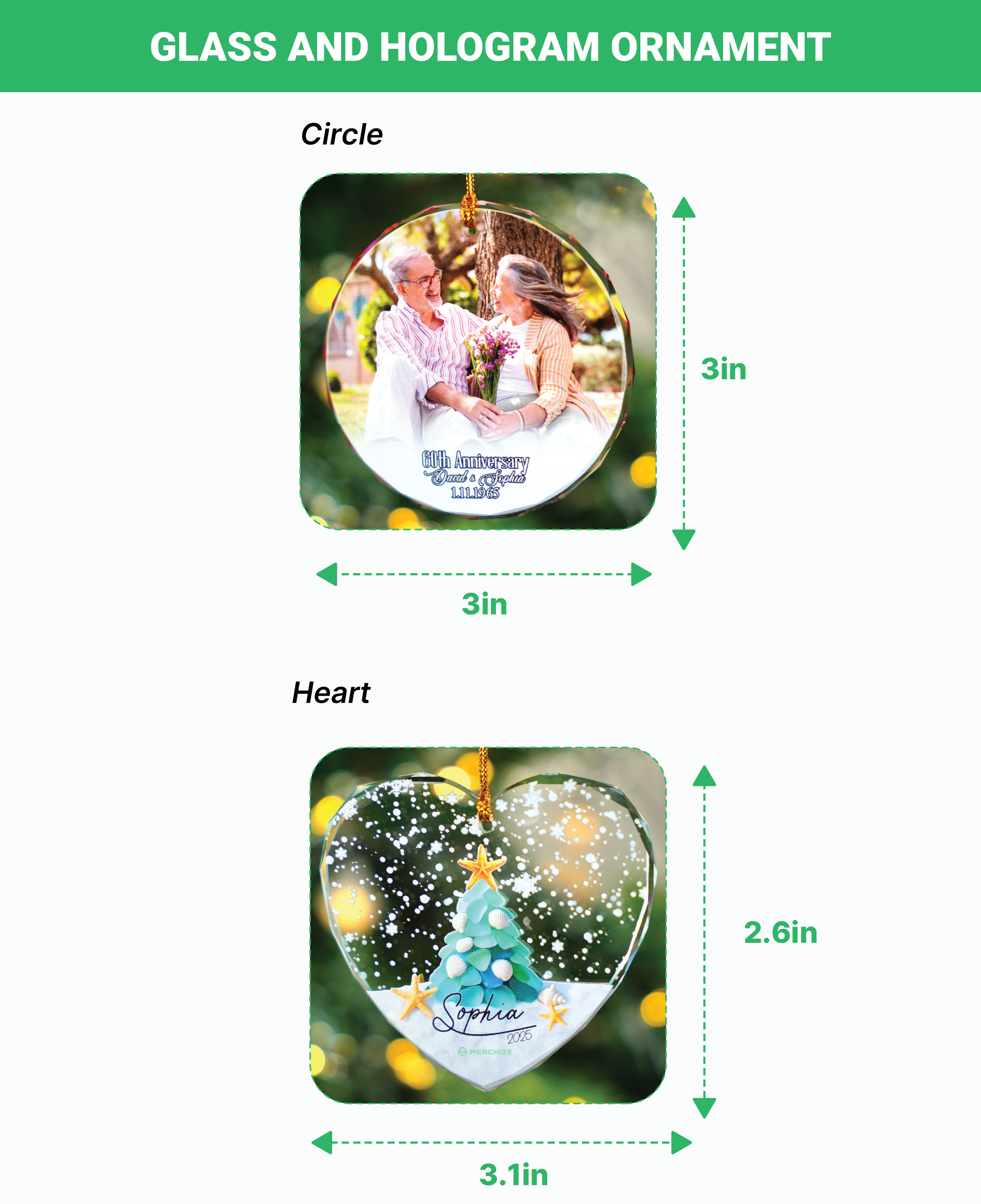 Glass and Hologram Ornament