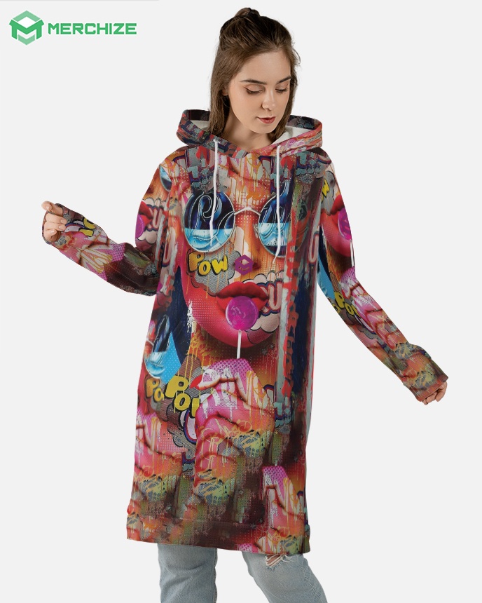 All over Print Hoodie Dress Print On Demand Merchize