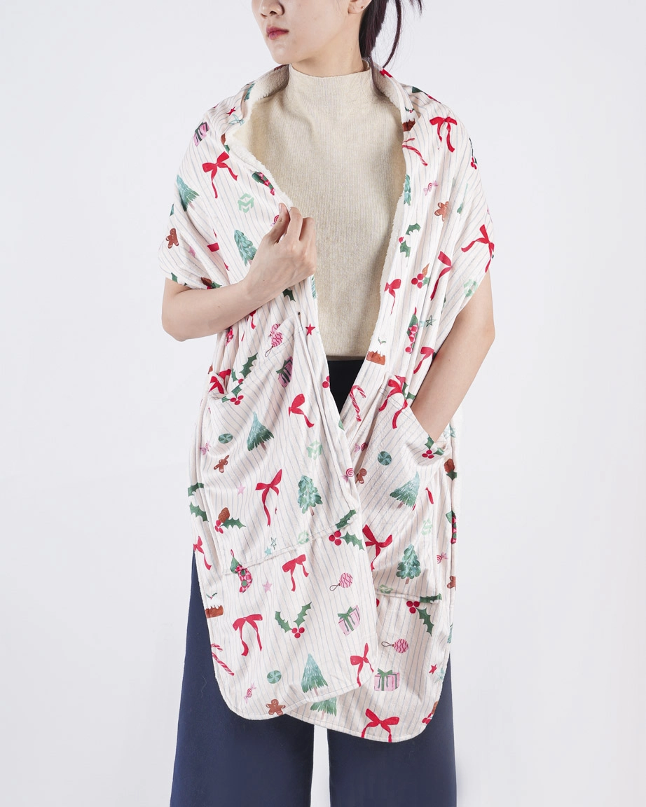 All-over Print Fleece Pocket Scarf