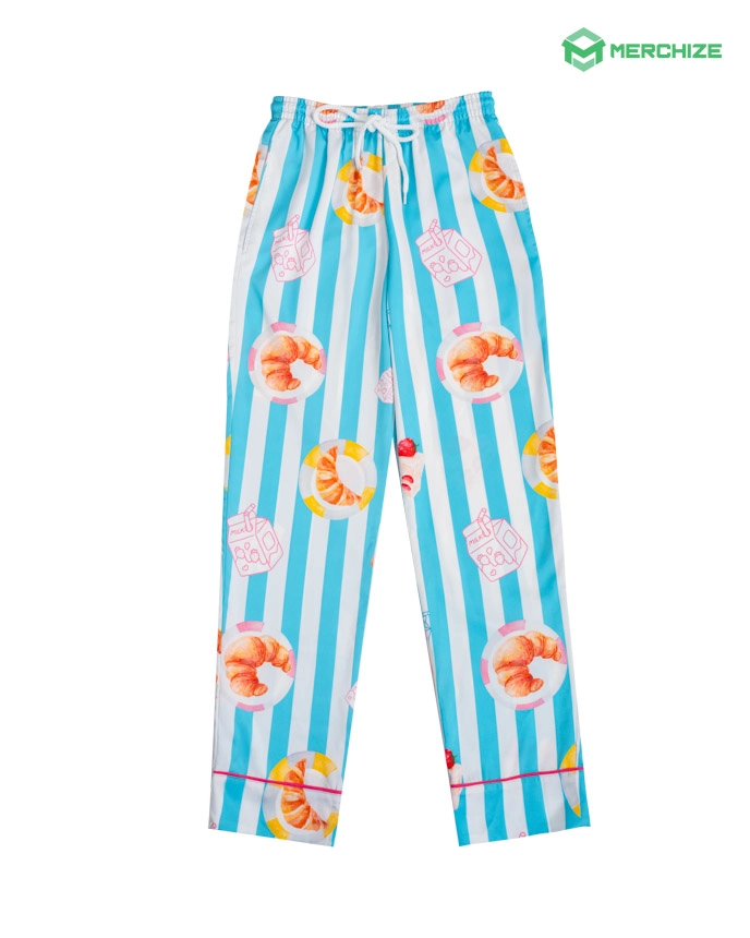 All-over Print Satin Pajamas Set