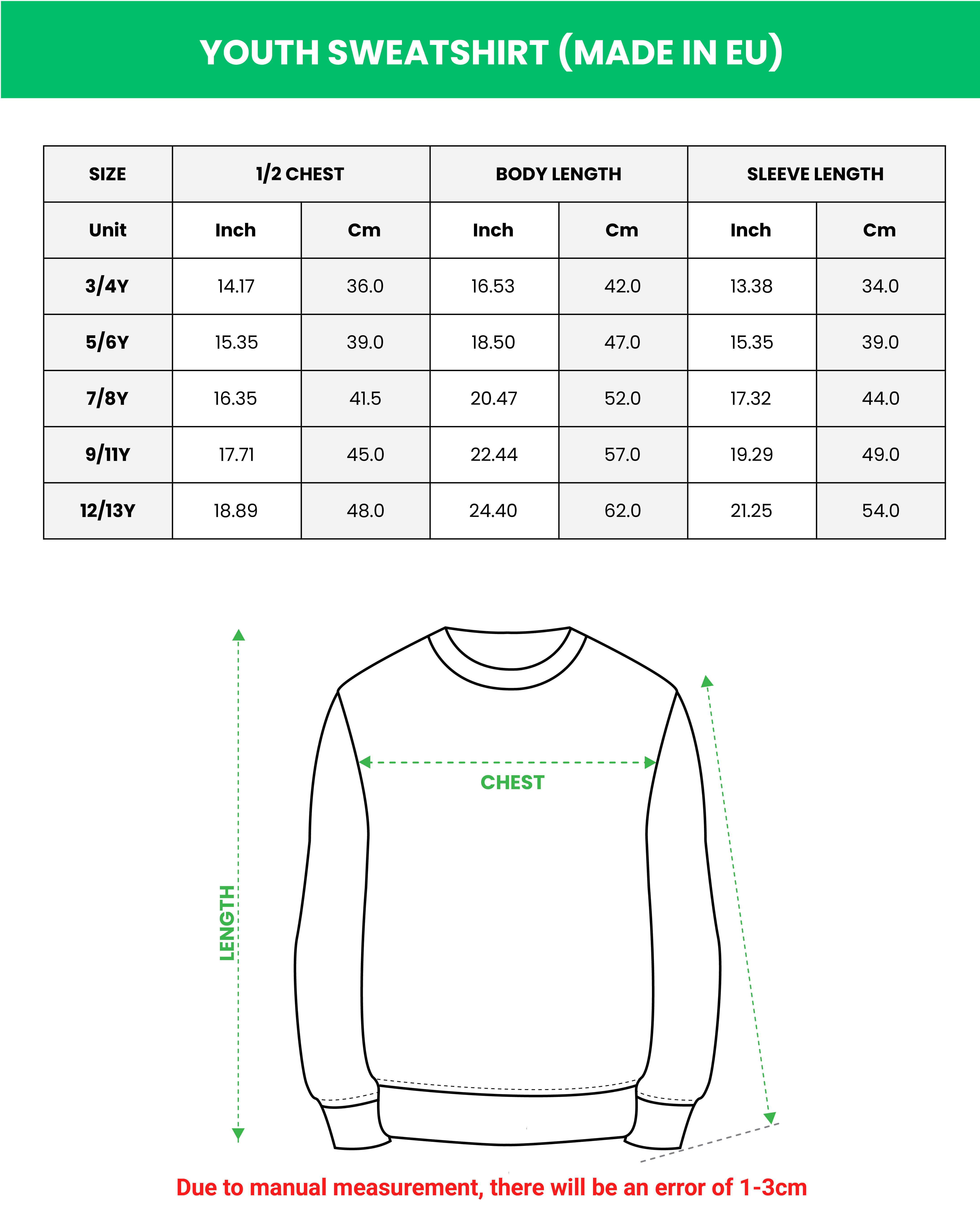 Youth Sweatshirt AWDIS JH30J (Made in EU)