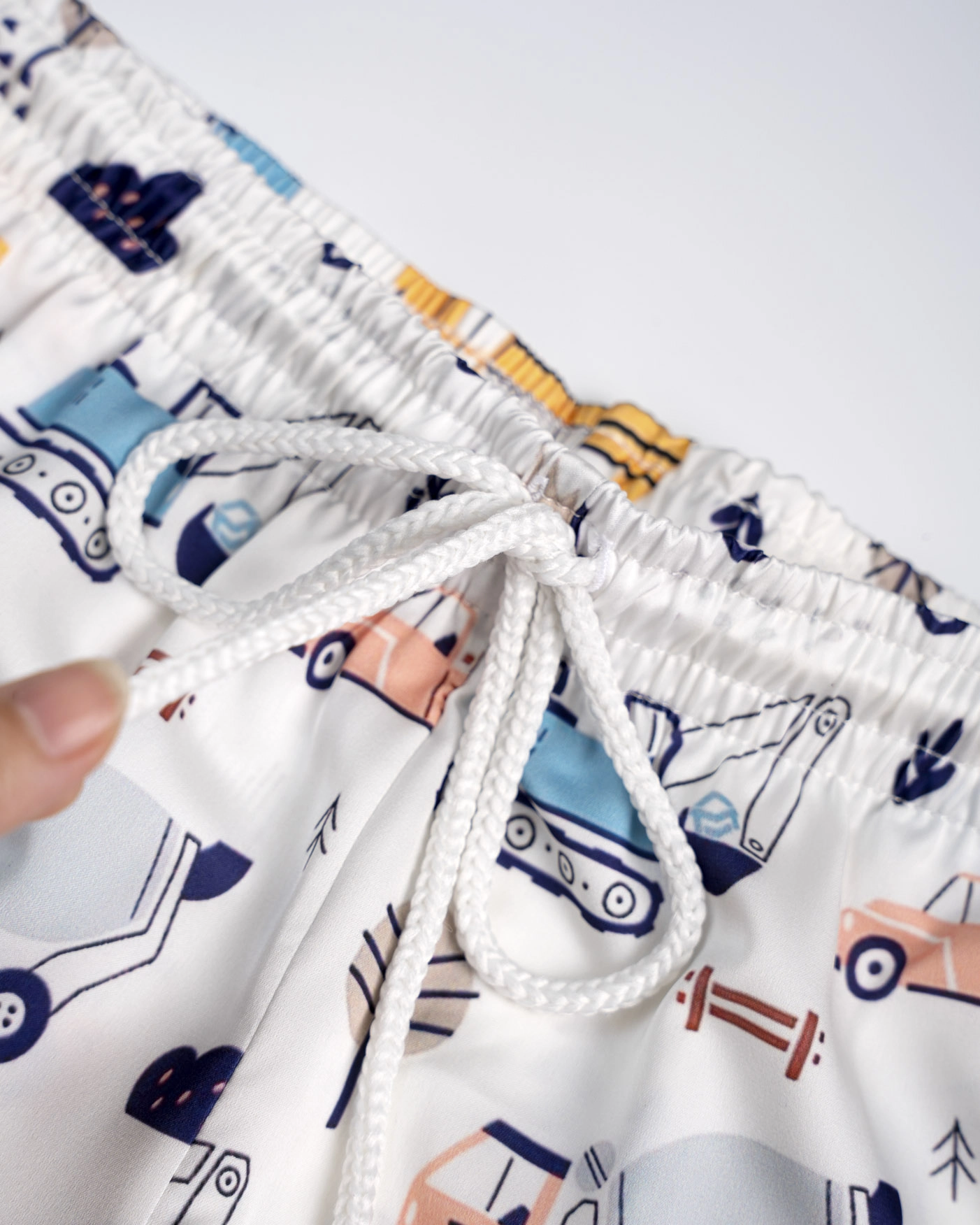 All-over Print Kid and Youth Satin Short-Sleeve Pajamas Set (No Pocket)