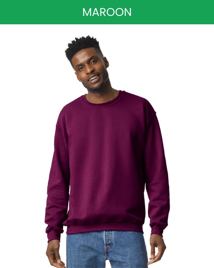 Gildan 18000 Heather Sport Maroon Sweatshirt