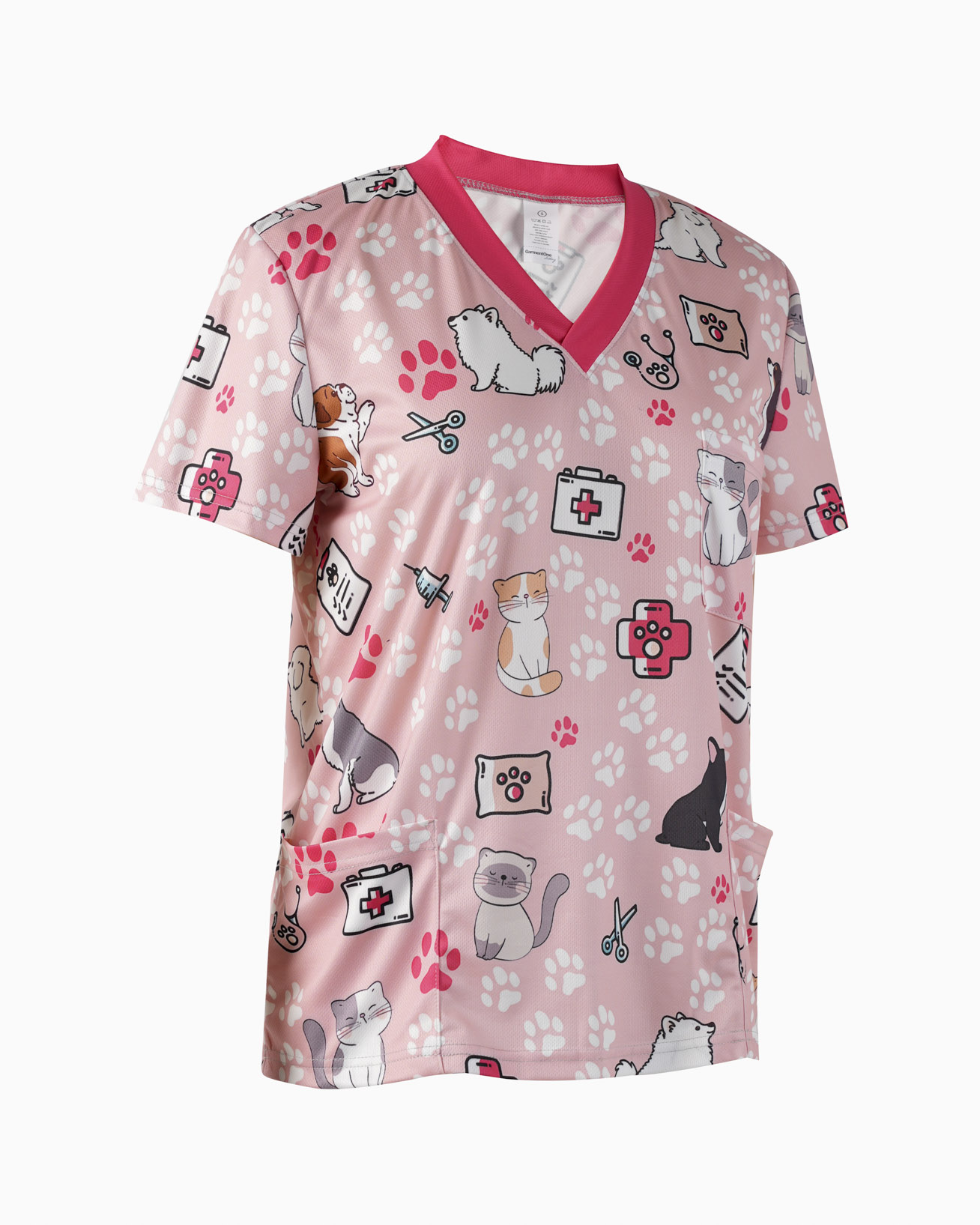 All-over Print Women's Medical Scrub Top