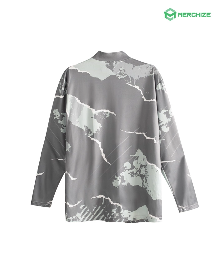 All-over Print Long Sleeve 1/4 Zip Jersey