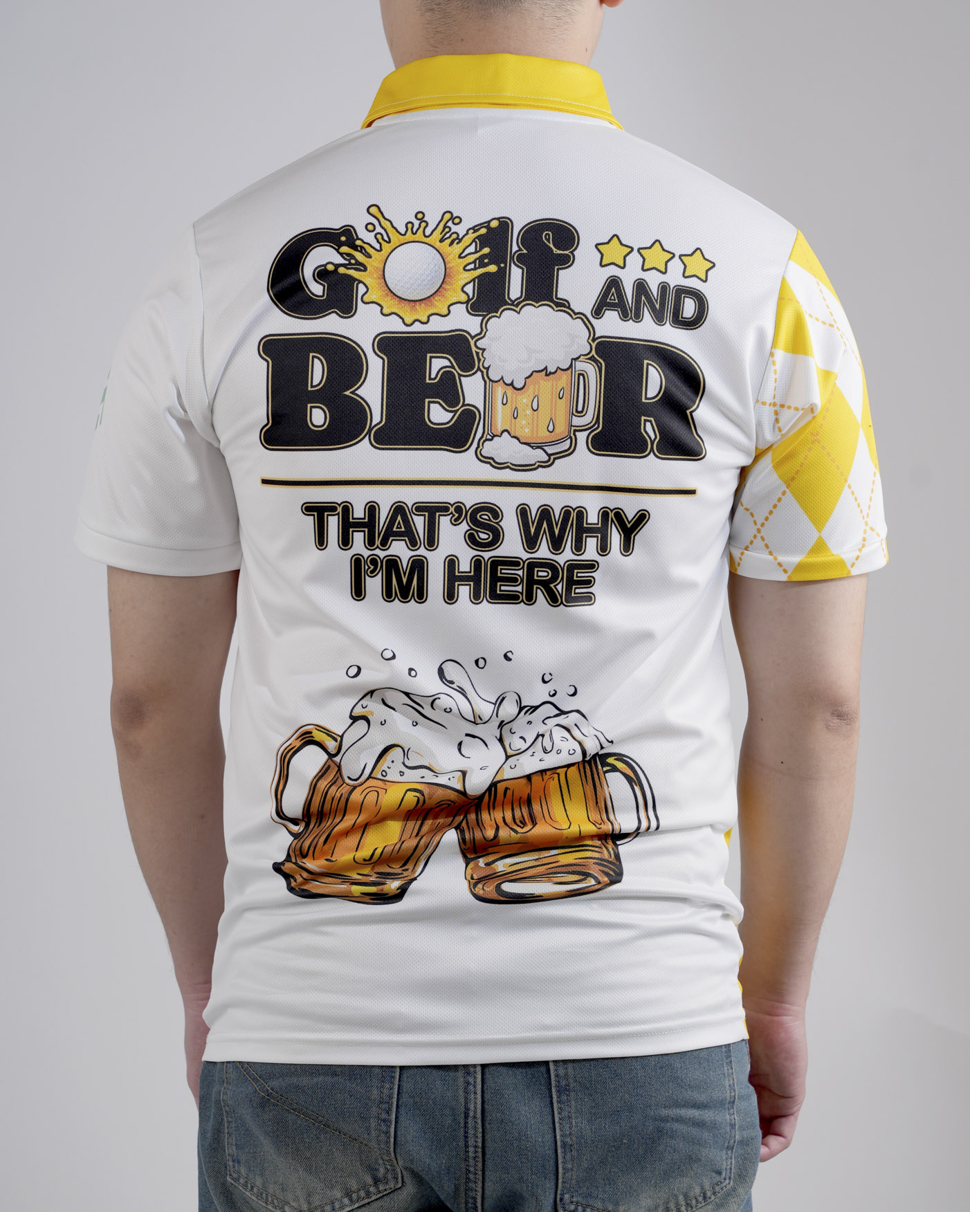 All-over Print Zip Polo Shirt (Lightweight)