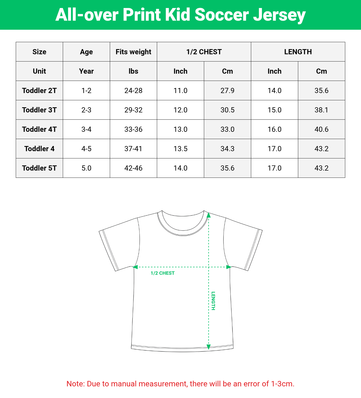 All-over Print Kid Soccer Jersey