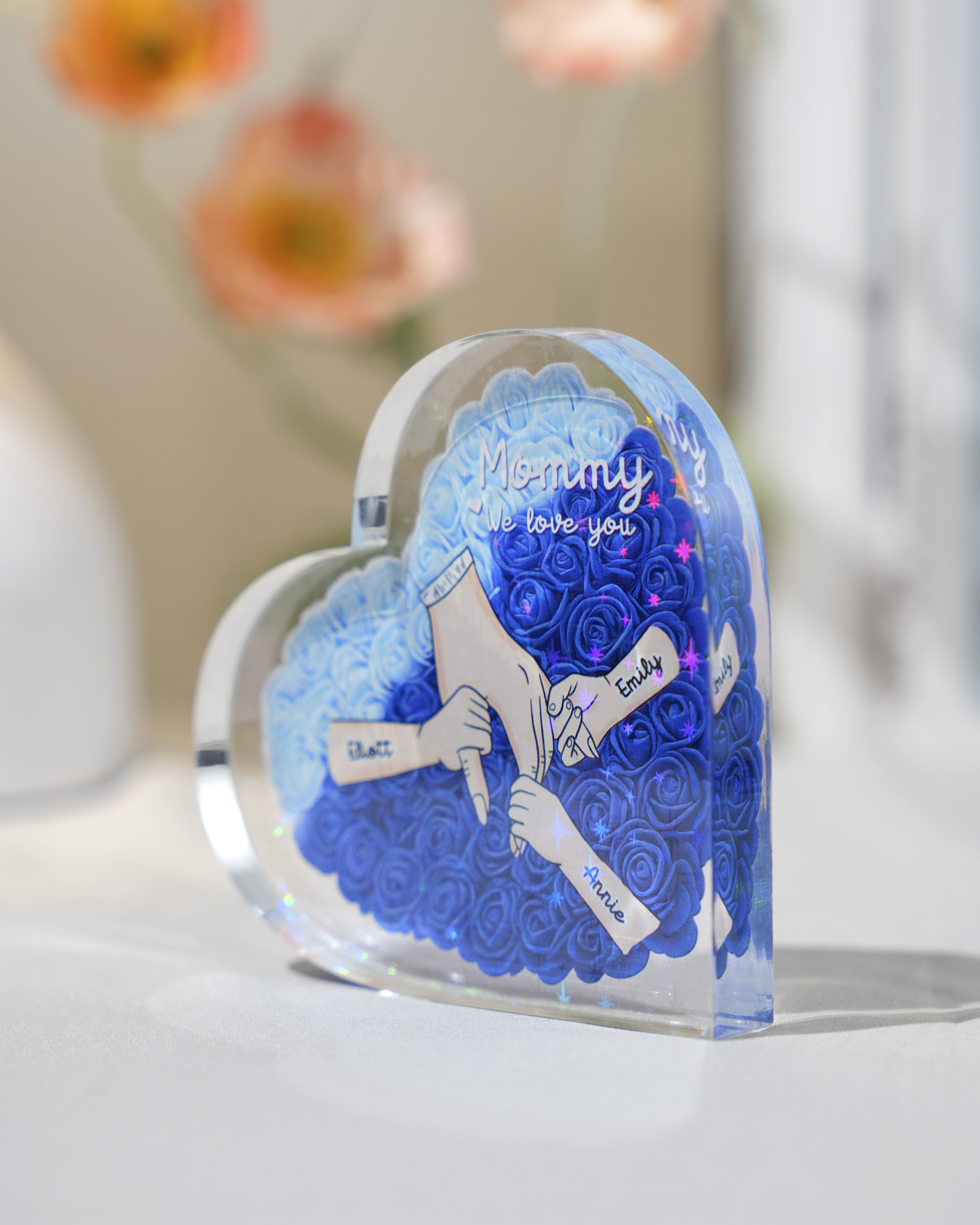 2-side Printed Hologram Acrylic Plaque (without stand) 0.6 IN