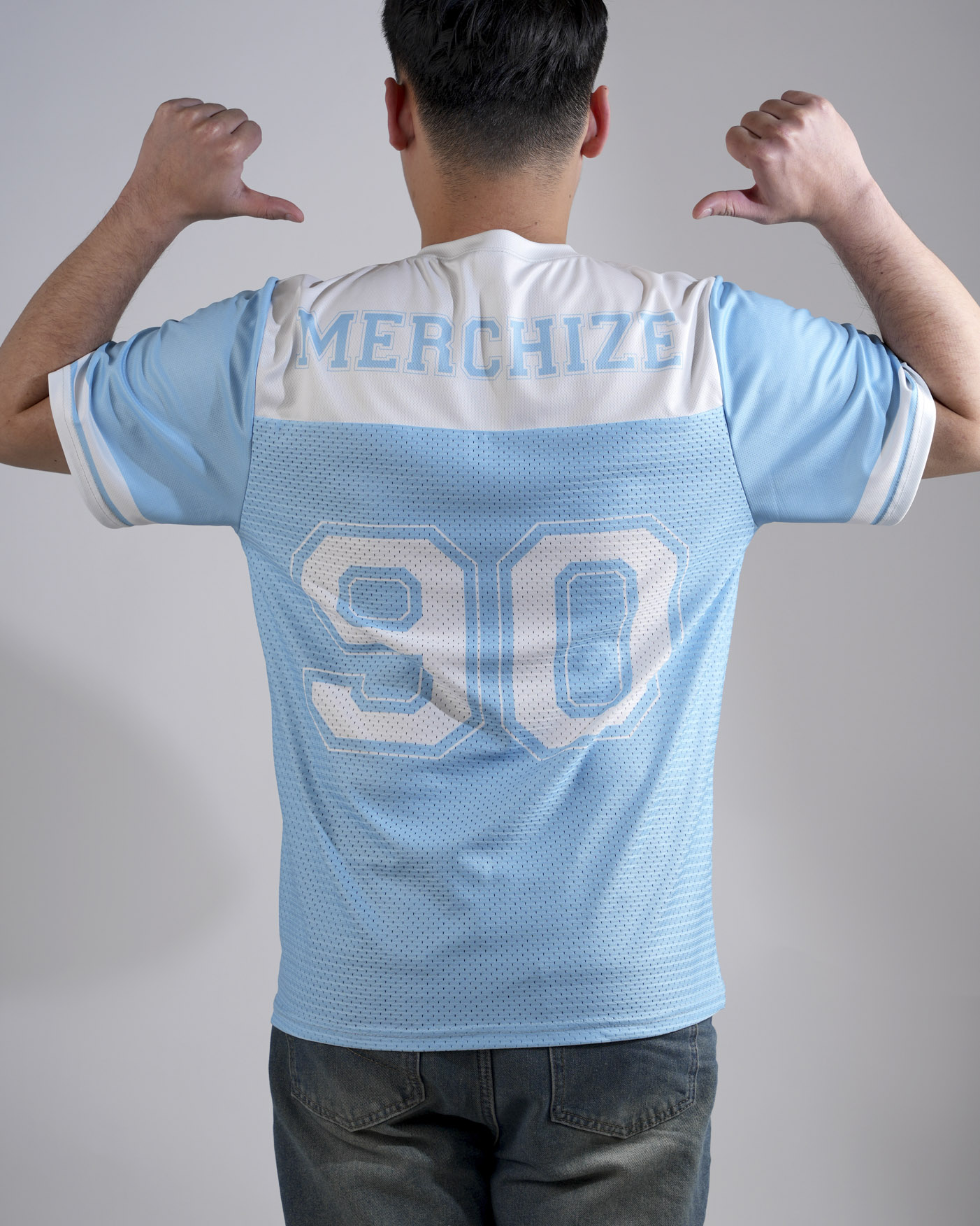 All-over Print Hybrid Mesh Football Jersey