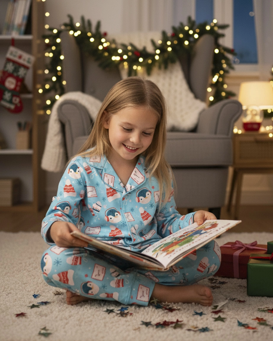 All-over Print Kid Satin Pajamas Set (No Pocket)