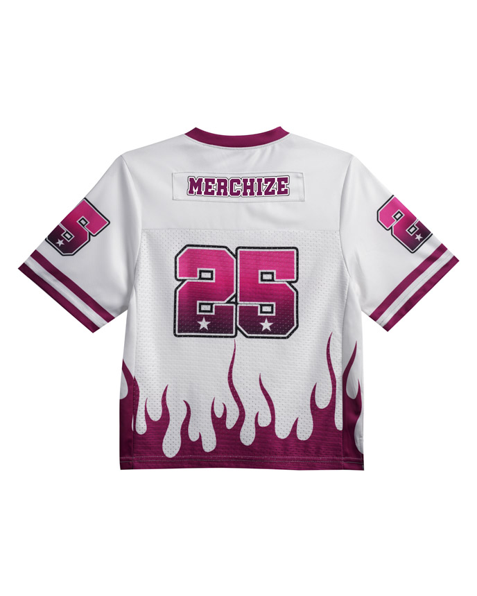 All-over Print Kid Hybrid Mesh V-neck Short Sleeve Jersey With Name Patch