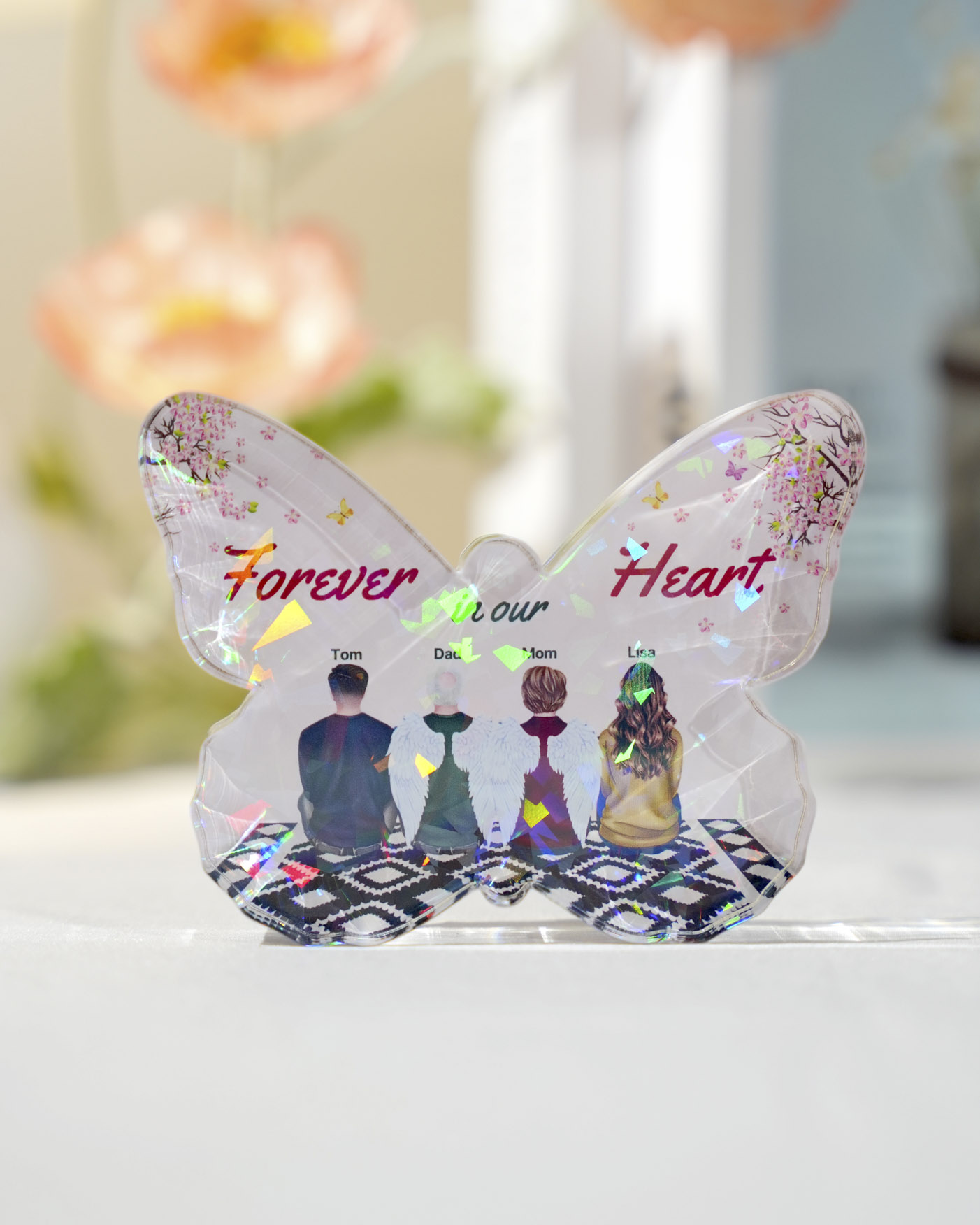  2-sided printed Hologram Acrylic Plaque (without stand) 0.8 IN