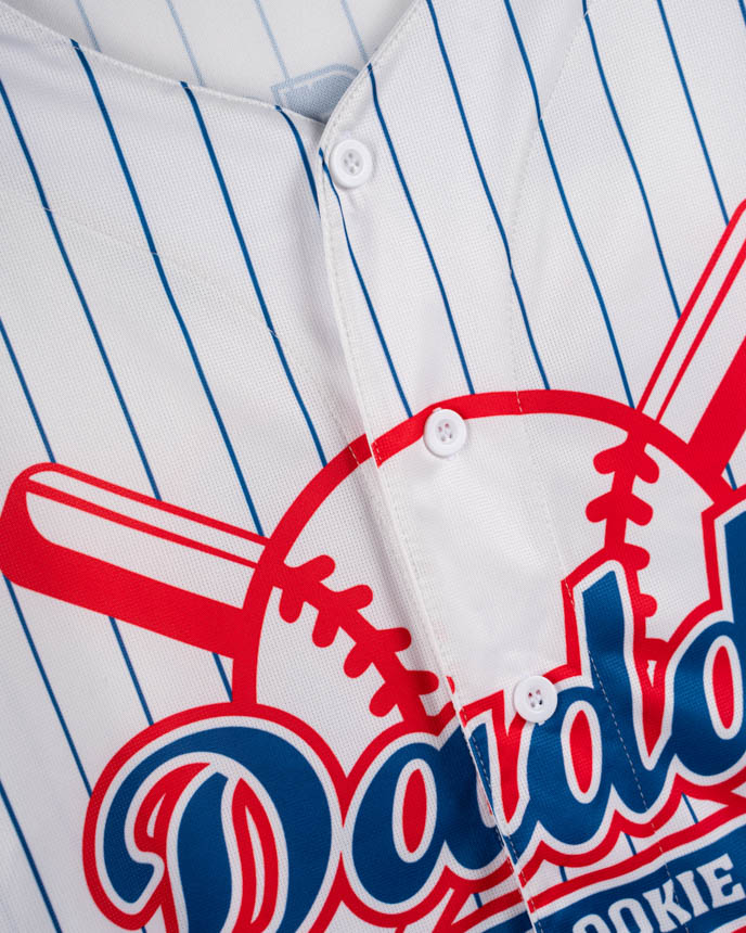 All-over Print Baseball Jersey Without Piping (White Buttons)