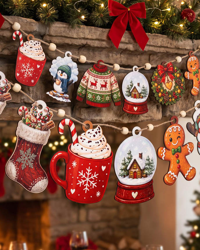 Custome Shape Wood Garland