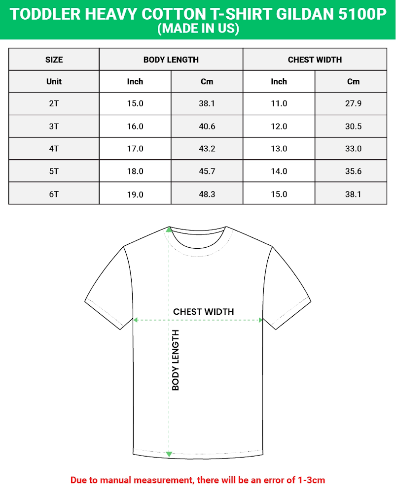 Toddler Heavy Cotton T-Shirt Gildan 5100P (Made in US)
