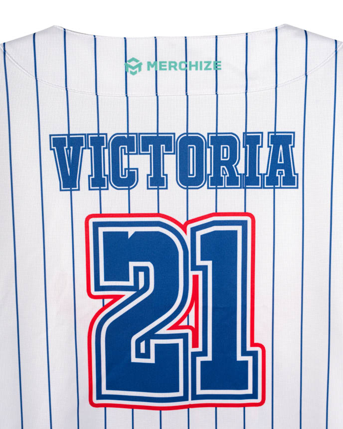 Crop Top Baseball Jersey Without Piping (White Buttons)