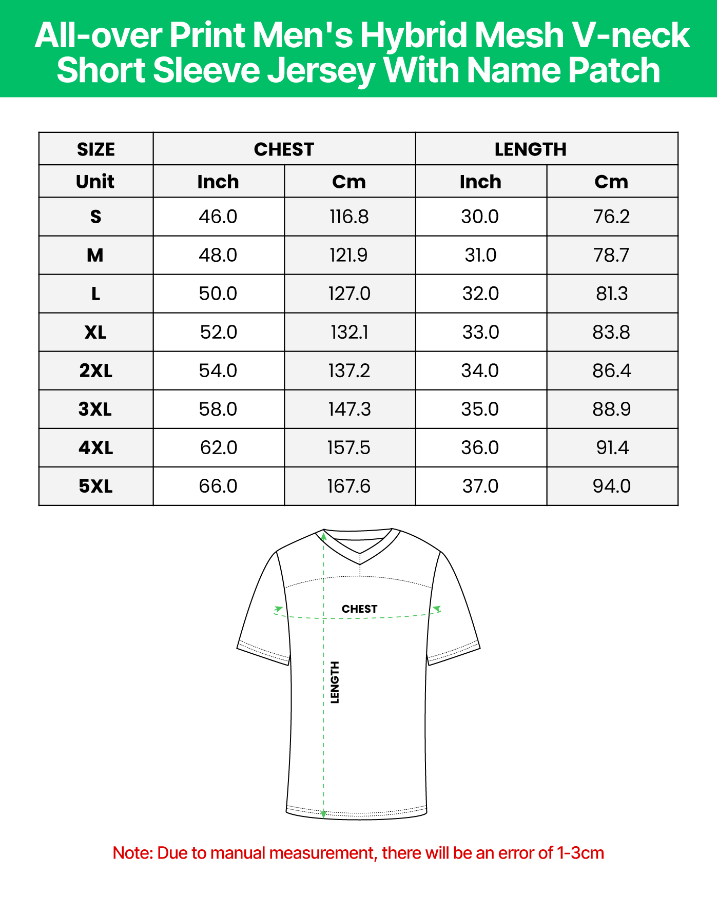 All-over Print Men's Hybrid Mesh V-neck Short Sleeve Jersey With Name Patch