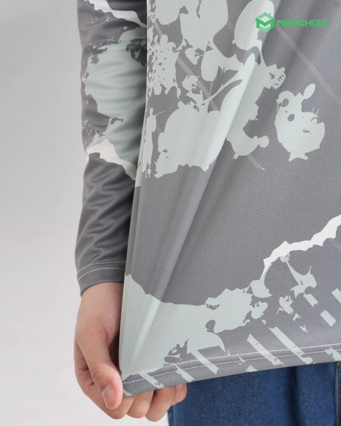 All-over Print Long Sleeve 1/4 Zip Jersey