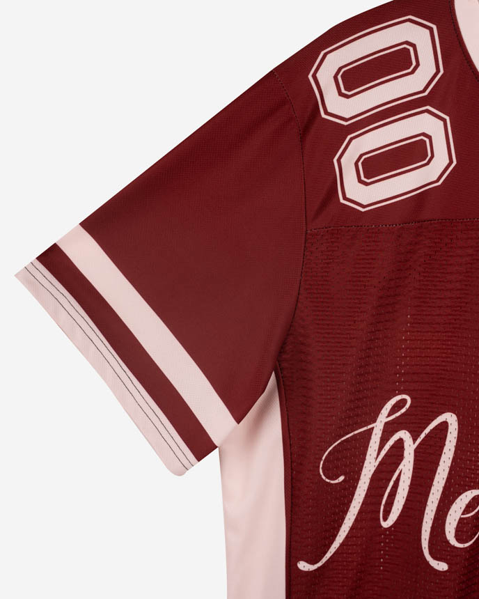 All-over Print Men's Hybrid Mesh V-neck Short Sleeve Jersey With Name Patch