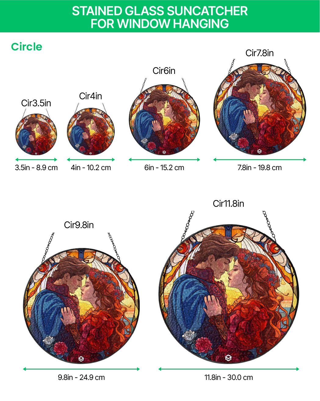 Stained Glass Suncatcher for Window Hanging
