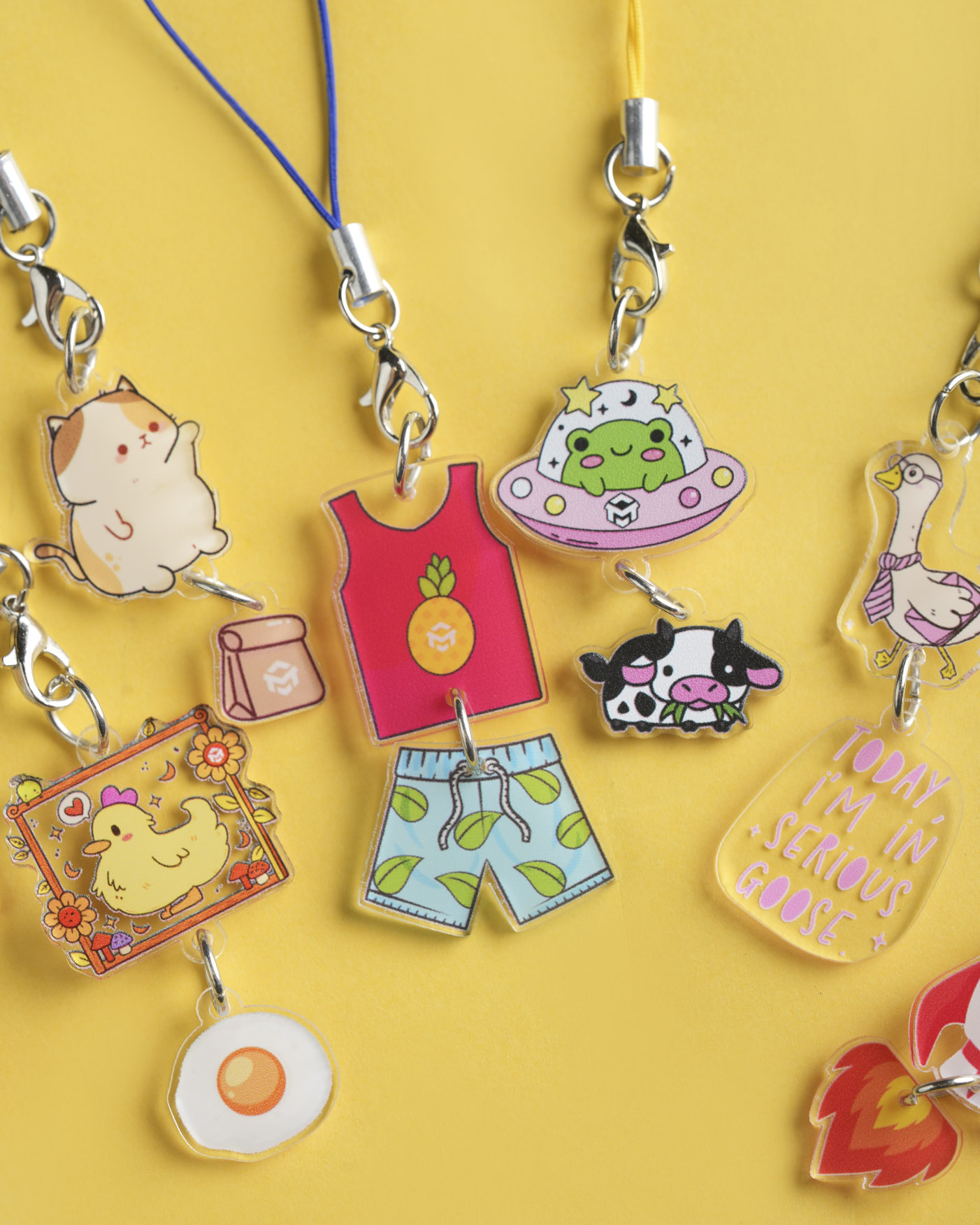 Custom Shape Acrylic Connected Phone Charm