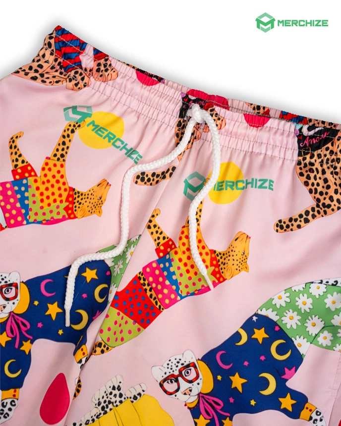 All-over Print Satin Pajama Pants