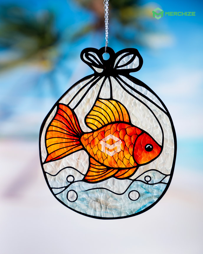 Custom Shape Wavy Acrylic Suncatcher Ornament