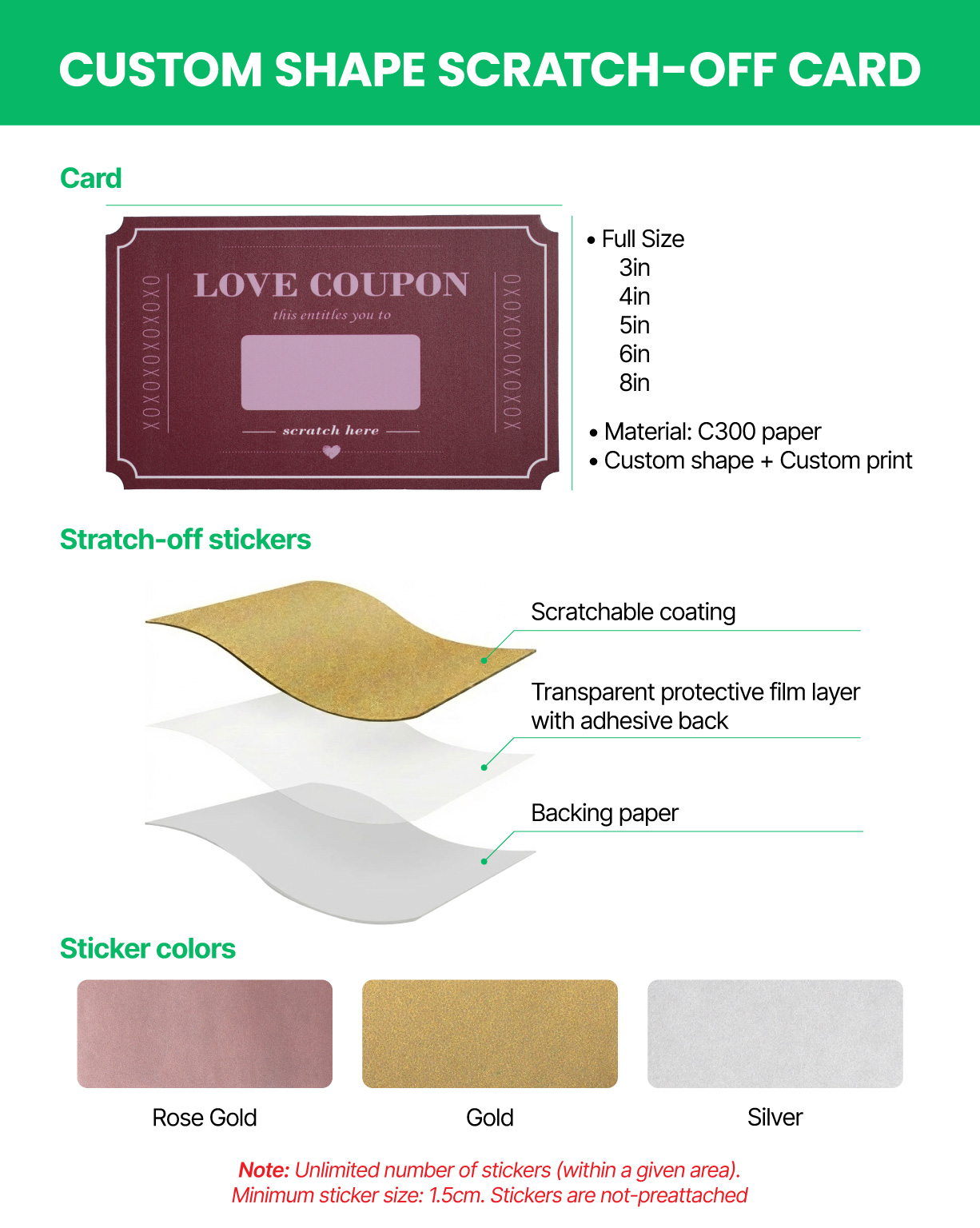 Custom Shape Scratch-Off Card