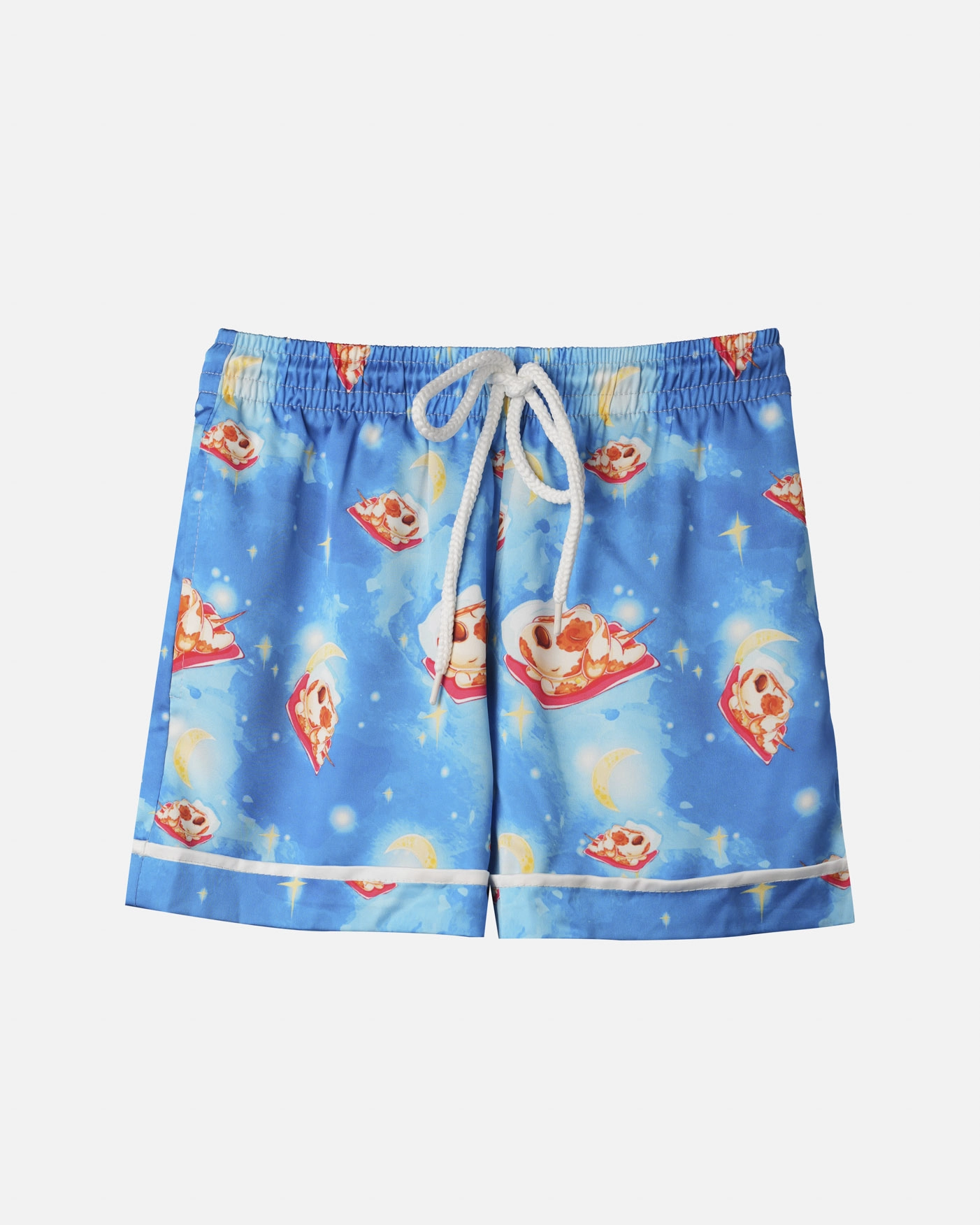 All-over Print Kid and Youth Satin Short-Sleeve Pajamas Set