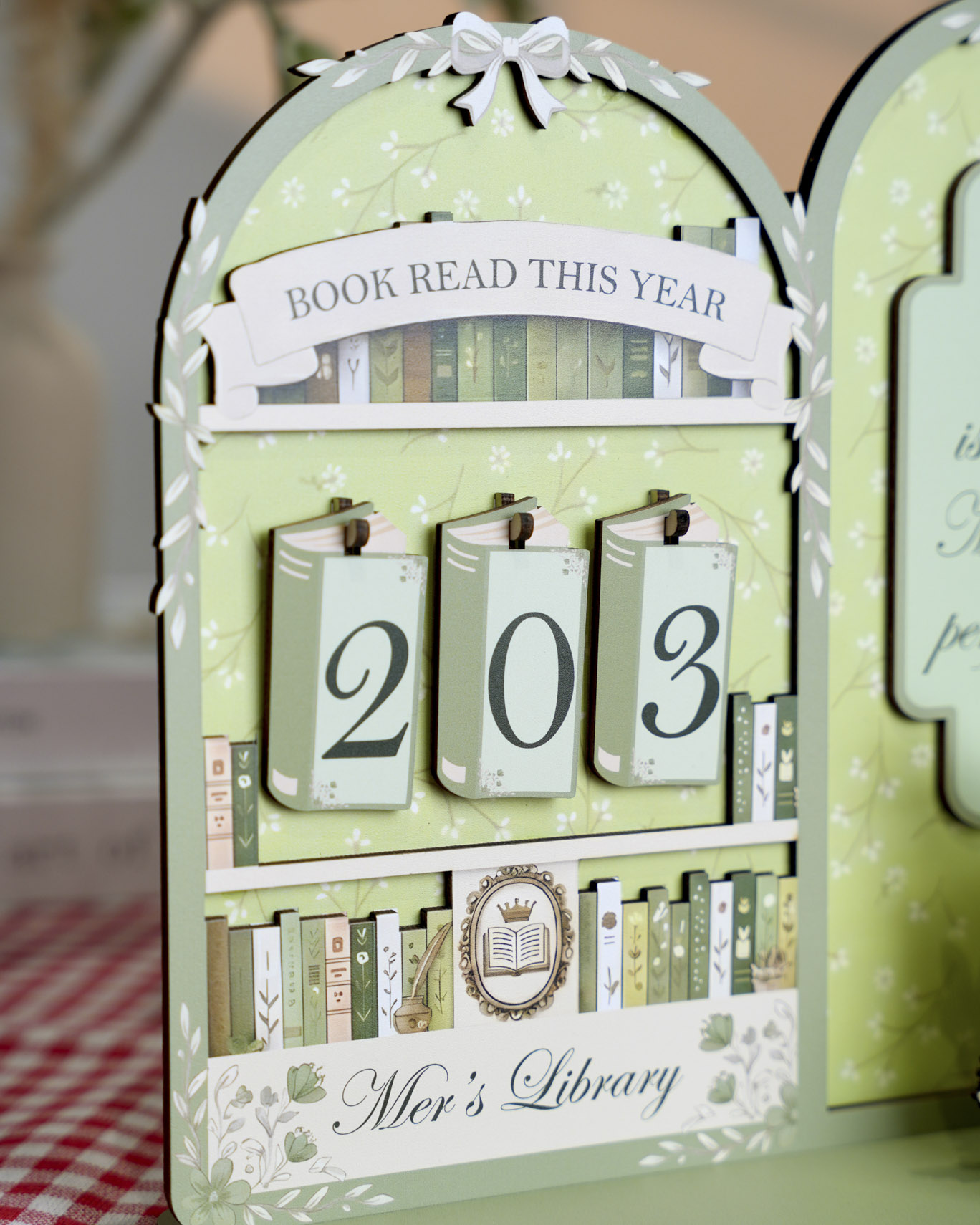 Custom Shape Wood Tracker Sign With Book Holder