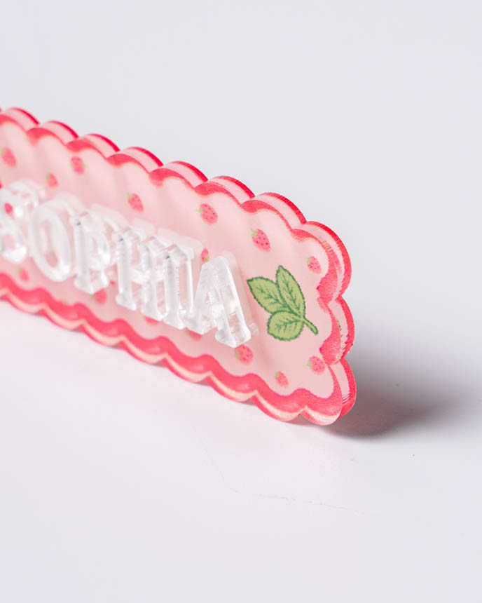 Custom Shape 2-Layer Clear Acrylic Tag With Tassel