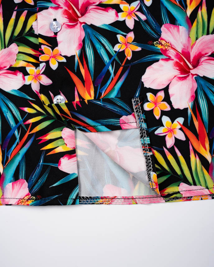 All-over Print Women's Simple Crop Hawaiian Shirt 