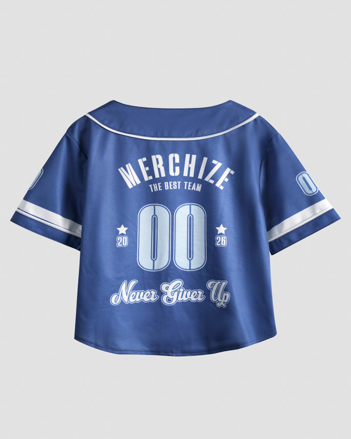 All-over Print Youth Crop Top Baseball Jersey